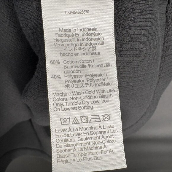 Madewell Womens Ribbed T-Shirt Dress S Black Short Casual Sporty Cotton Blend - Picture 4 of 7